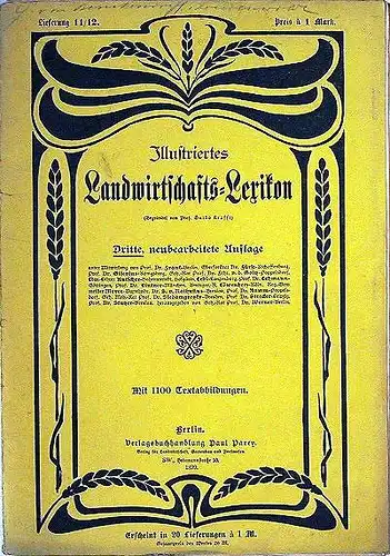Prof. Krafft, Guido (Hrsg.): Illustriertes Landwirtschafts-Lexikon.