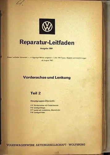 Volkswagenwerke: Volkswagen Reparatur-Leitfaden. Ausgabe 1969. Teil 2.