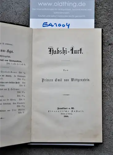 Wittgenstein, Prinzen Emil von: Hadshi-Jurt. 