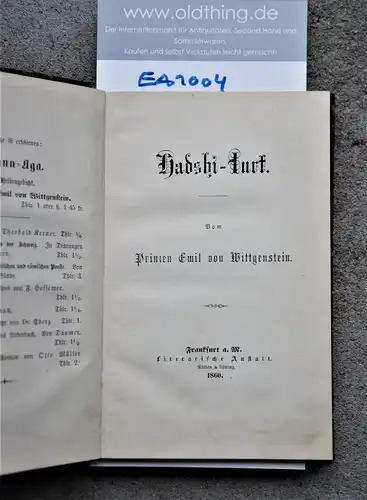 Wittgenstein, Prinzen Emil von: Hadshi-Jurt.