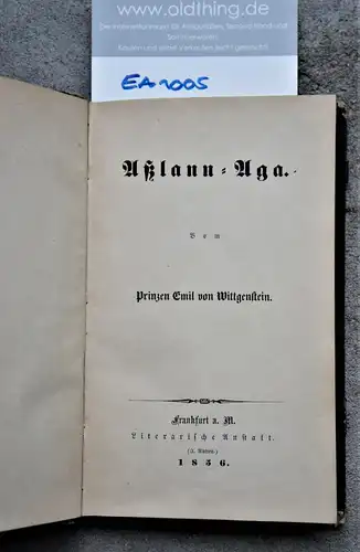 Wittgenstein, Prinzen Emil von: Aßlann-Aga. 