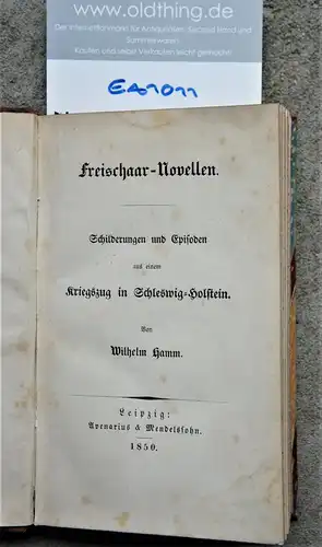 Hamm, Wilhelm: Freischaar-Novellen. Schilderungen und Episoden aus einem Kriegszug in Schleswig-Holstein. Von Wilhelm Hamm.