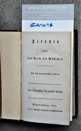 Ben (t)zel-Sternau, Karl Graf de: Titania ou le royaume des Moravies.