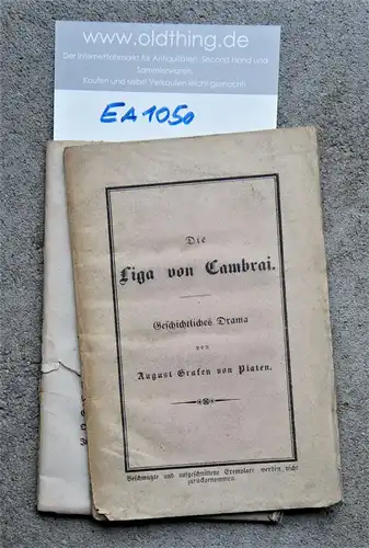 Platen de, août: La Ligue de Cambrai. Drame historique en trois dossiers.