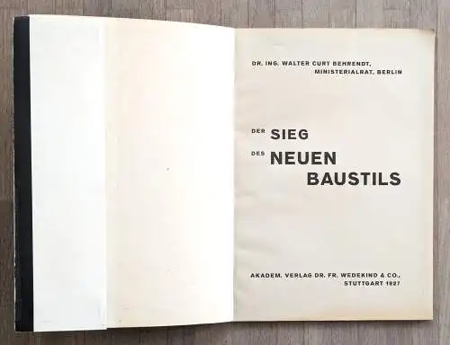 Behrendt, Walter Curt: Der Sieg des Neuen Baustils. 