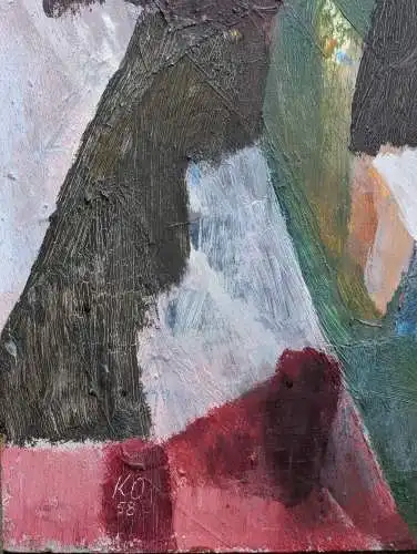 Ölgemälde "Der rote Hahn" von Karl Oppermann