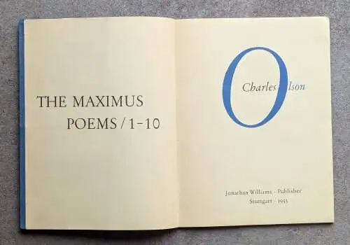 Olson, Charles: The Maximus Poems / 1-10. 