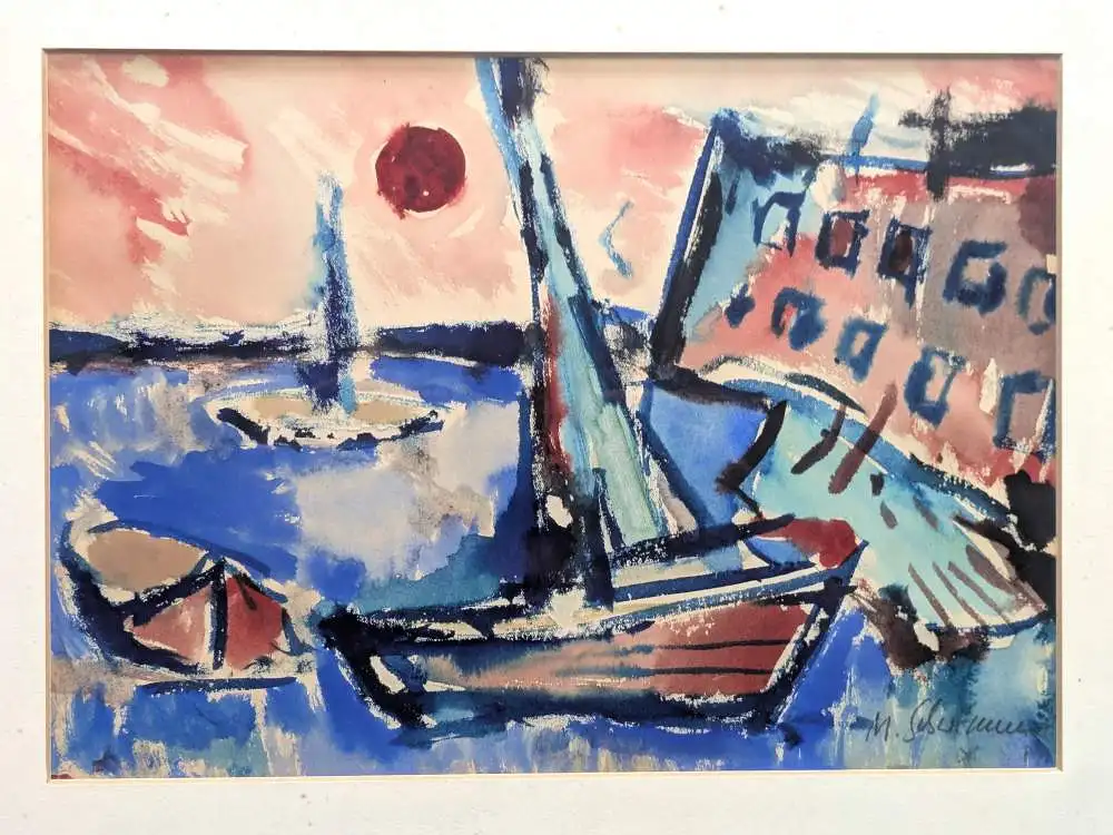 Aquarell von Max Schwimmer 1