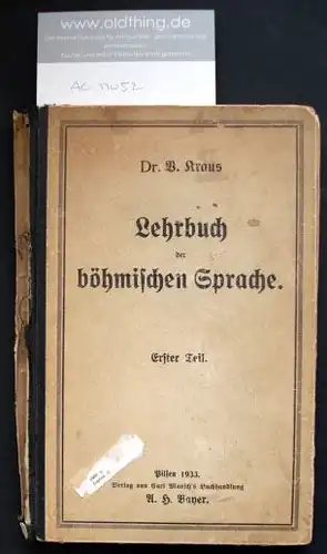 Kraus, V.: Lehrbuch der böhmischen Sprache. Erster Teil.