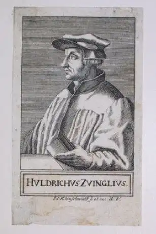 Kupferstich: Huldrichus Zvinglius