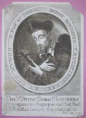 Kupferstich: Ven. P. Petrus Binius Florentinus