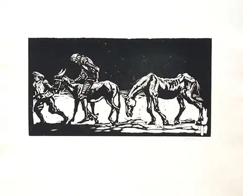 Klemm, Walter – Folge von 12 signierten Originalholzschnitten zum Don Quixote