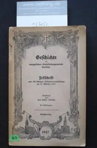Fischer, Emil: Geschichte der evangelischen Stadtkirchengemeinde Neukölln. Festschrift zum 400 jährigen Reformationsjubiläum am 31.Oktober 1917.