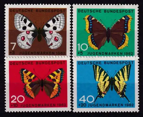 BRD 376-79 kpl. Satz Jugend: Schmetterlinge, postfrisch **
