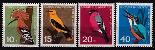 BRD 401-04 kpl. Satz Wohlfahrt: Einheimische Vögel, postfrisch **
