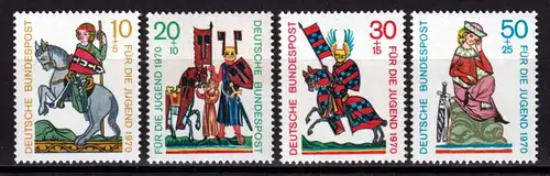 BRD 612-15 kpl. Satz Jugend: Minnesänger, postfrisch **
