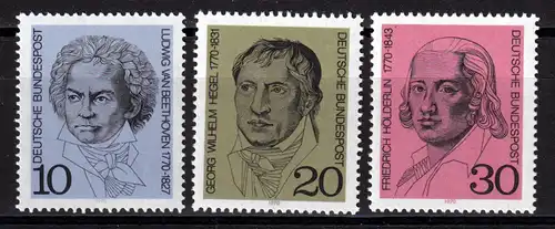 BRD 616-18 kpl. Satz: Beethoven, postfrisch **
