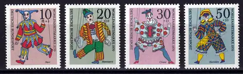 BRD 650-53 kpl. Satz Wohlfahrt: Marionetten, postfrisch **
