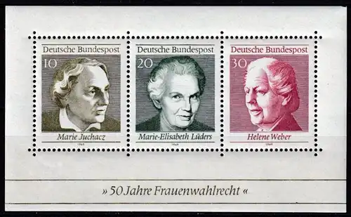 BRD 596-98 Block 5, 1969 Frauenwahlrecht, postfrisch **

