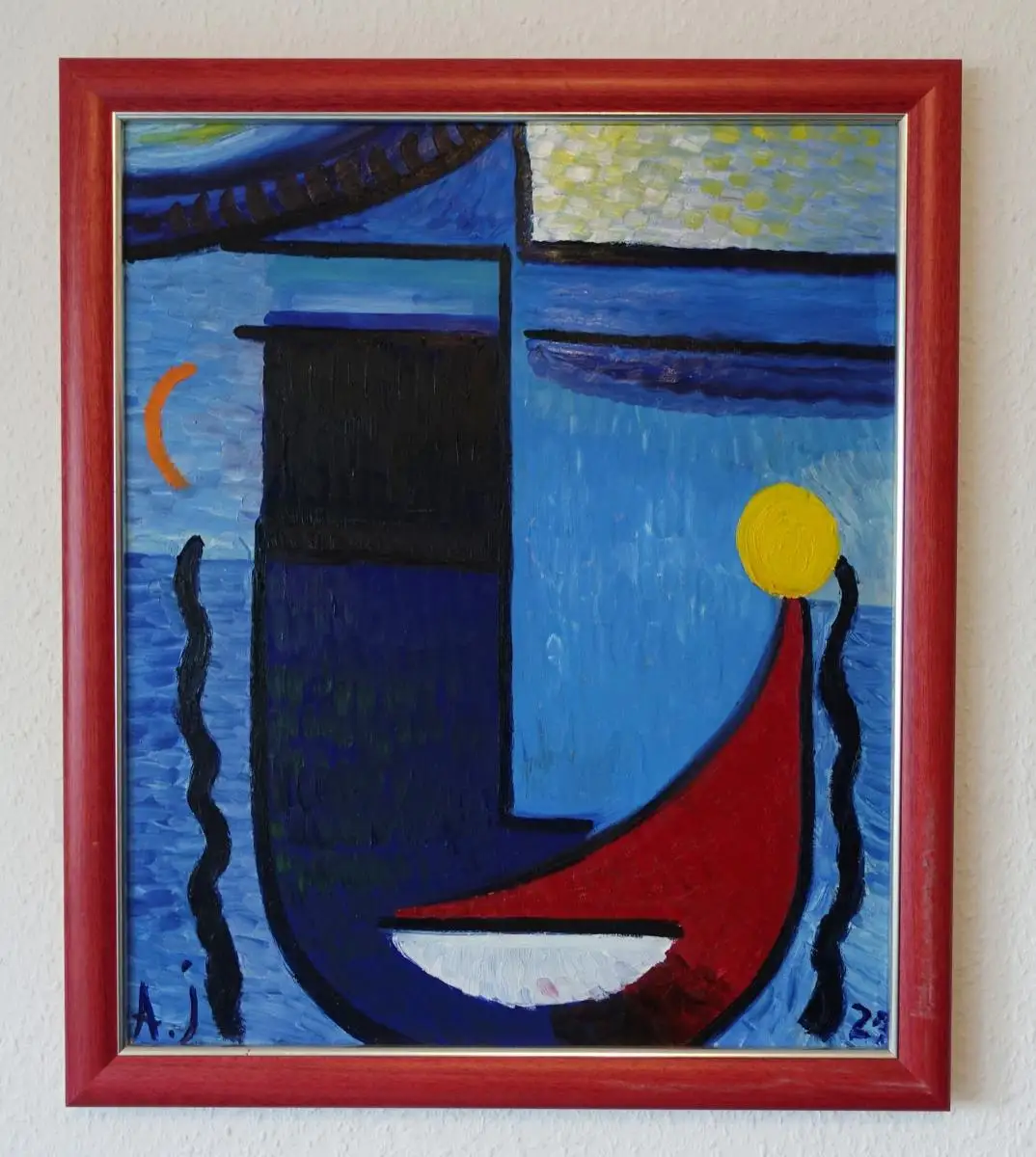 Ölgemälde nach Alexej Jawlensky, abstrakter Kopf. Einzelstück 