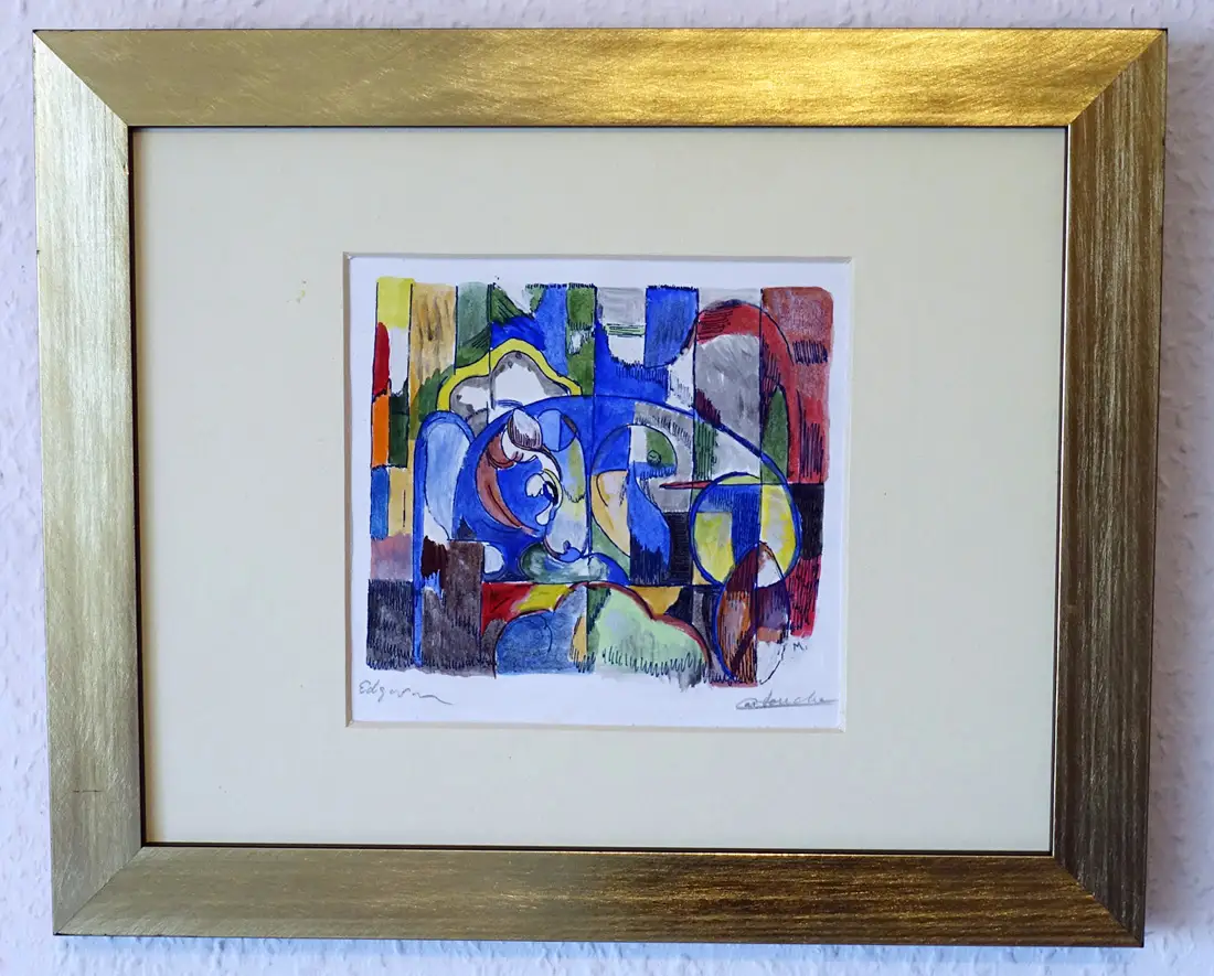 Zwei (2) Aquarelle nach Franz Marc. Nachkoloriert, Handarbeit, Unikate vom berühmten Appropriationskünstler Edgar Mrugalla (+2016), Hommage an Franz Marc von Mrugalla, mit Bleistift signiert.

Aus dem Nachlass eines verstorbenen Familienmitglieds. 0