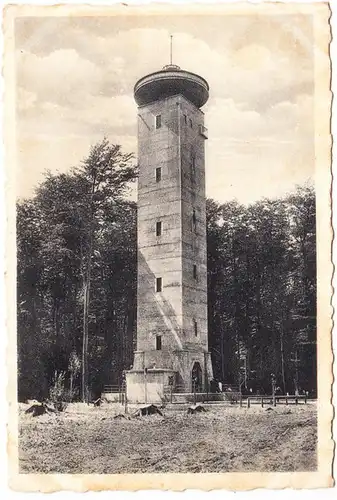 AK Saarbrücken, Aussichtsturm auf dem Schwarzenberg, gel. 1937