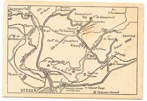 AK Verdun, Geo- Karte, ungel.