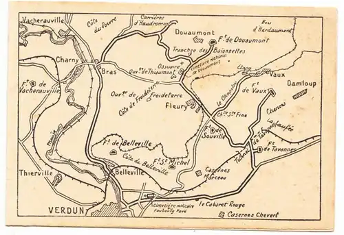 AK Verdun, carte géographique, peu.