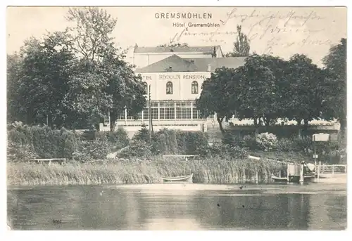 AK Gremsmühlen, Hotel und Pension Gremsmühlen, gel. 1907