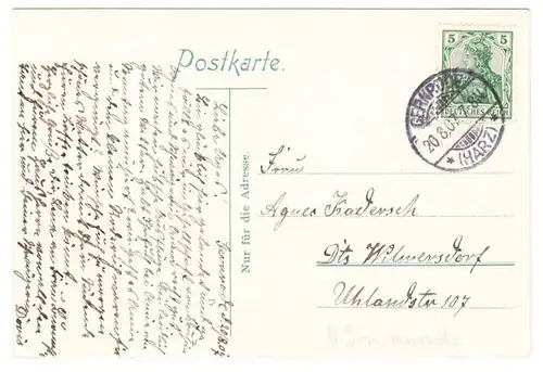 AK Gernrode i. Résine avec Stubenberg, gel. 1907