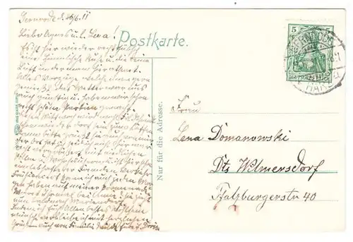 AK Gernrode i. Harz mit Stubenberg und Hagental, gel. 1911