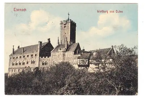 AK Eisenach, Wartburg von Osten, gel.