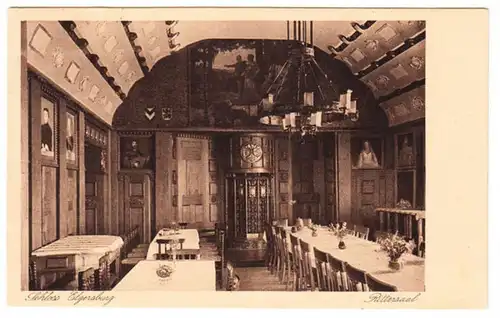 AK Château d'Elgersburg, La Salle des Chevaliers, en 1921