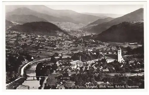 AK Murgtal, Blick vom Schloß Eberstein, ungel.