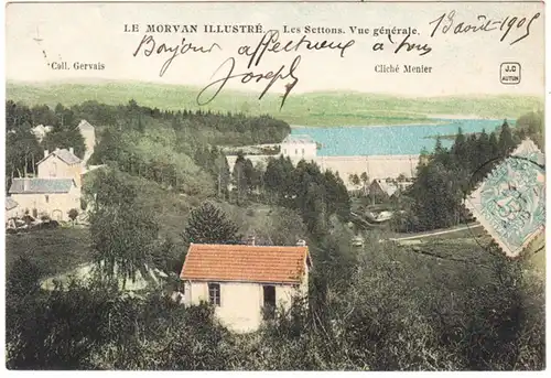 AK Le Morvan Illustre, Les Settons, Vue generale en 1905