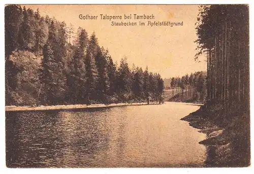 AK Gothaer Talsperre bei Tambach, Staubecken im Apfelstädtgrund, ungel.