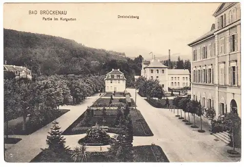 AK Bad Brättenau, partie au Kurgarten, Tristelzberg, unhäll.