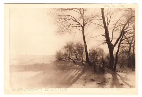 AK Wandsbek, Winterlandschaft bei Wandsbek, ungel.