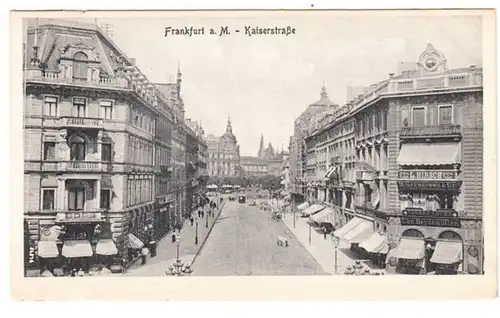 AK Frankfurt a.M. Kaiserstraße, Blumen und Federn- L. Hirsch, ungel.
