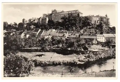 AK Bautzen, Château d'Ortenbourg avec la Spree, engl. 1943