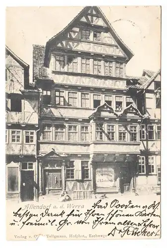 AK Allendorf a.d. Werra, Esthtrutche Haus, gel. 1904
