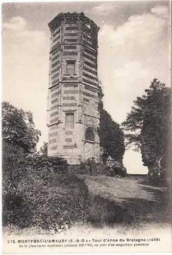 CPA Montfort l'Amary, Tour d' Anne de Bretagne, gel.