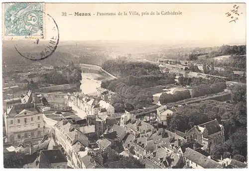 CPA Meaux, Panorama de la Ville, pris de La Cathédrale, gel. 1907