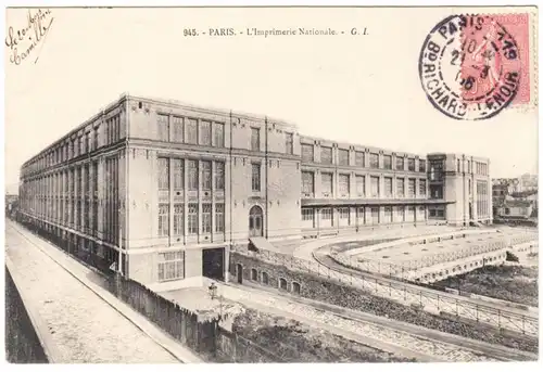 CPA Paris, L'Imprimerie Nationale, gel. 1906