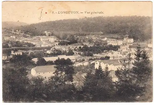 CPA Longuyon, Vue generale, gel. 1924