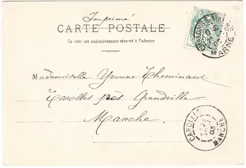 CPA Châlons-sur-Marne, Passerelle du Jard, gel. 1903