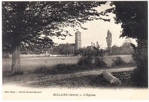 CPA Sillans ( Isere), L'Eglise, ungel.