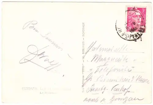 CPA Hendaye, Le Pont International, La Bidassoa, gel. 194?