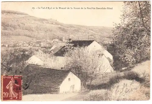 CPA Le Val d'Ajol et le Moncel de la Route de La Feuille-Dorothe-Hôtel, en 192?