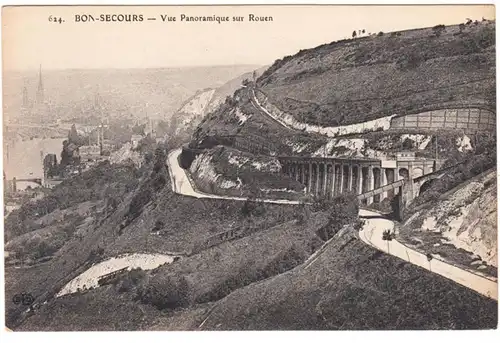 CPA Bon-Secours, Vue Panoramique sur Rouen, ungel.